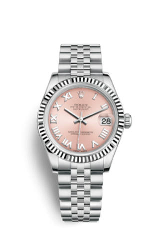 Rolex Datejust 31 Stainless Steel Fluted / Jubilee / Pink Roman 178274-0077