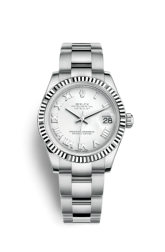 Rolex Datejust 31 Stainless Steel Fluted / Oyster / White - Roman 178274-0082