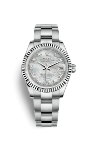 Rolex Datejust 31 Stainless Steel Fluted / Oyster / MOP - Roman 178274-0085
