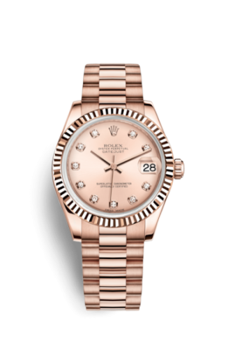 Rolex Datejust 31 Everose Fluted / President / Pink Diamonds 178275f-0008