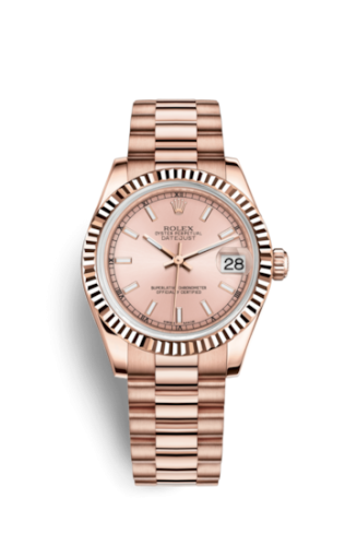 Rolex Datejust 31 Everose Fluted / President / Pink 178275f-0017