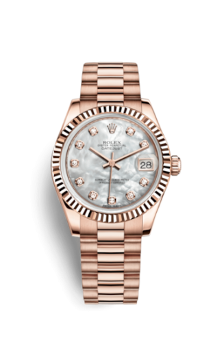 Rolex Datejust 31 Everose Fluted / President / MOP 178275f-0025