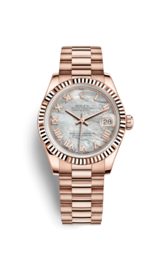 Rolex Datejust 31 Everose Fluted / President / MOP Roman 178275f-0026