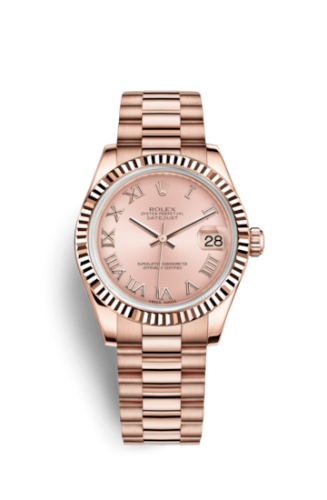 Rolex Datejust 31 Everose Fluted / President / Pink Roman 178275f-0029