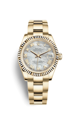Rolex Datejust 31 Yellow Gold Fluted / Oyster / MOP Roman 178278-0041
