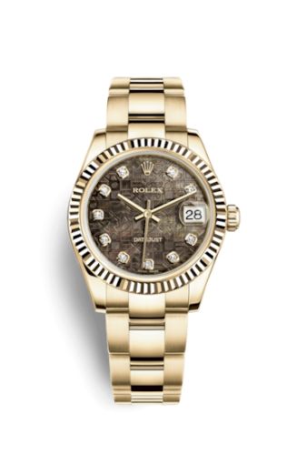Rolex Datejust 31 Yellow Gold Fluted / Oyster / Black MOP Computer 178278-0075