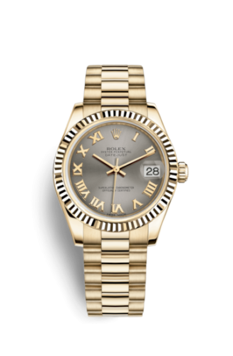 Rolex Datejust 31 Yellow Gold Fluted / President / Steel Roman 178278-0130