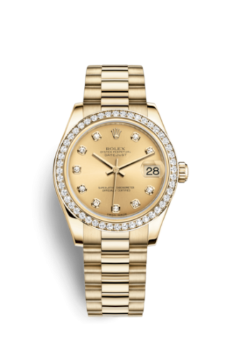 Rolex Datejust 31 Yellow Gold Diamond / President / Champagne Diamond 178288-0007