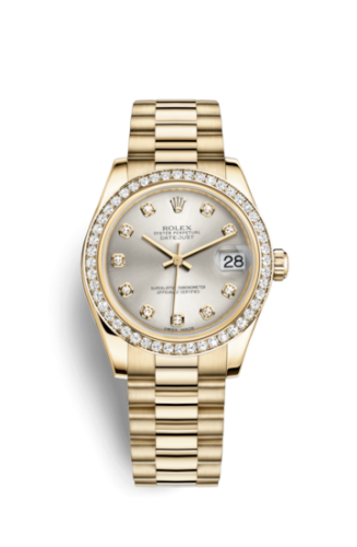 Rolex Datejust 31 Yellow Gold Diamond / President / Silver Diamond 178288-0012