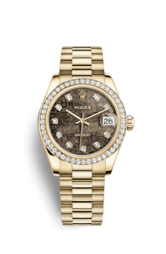 Rolex Datejust 31 Yellow Gold Diamond / President / Black MOP Computer 178288-0016