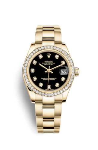 Rolex Datejust 31 Yellow Gold Diamond / Oyster / Black Diamond 178288-0071