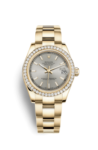 Rolex Datejust 31 Yellow Gold Diamond / Oyster / Silver 178288-0083