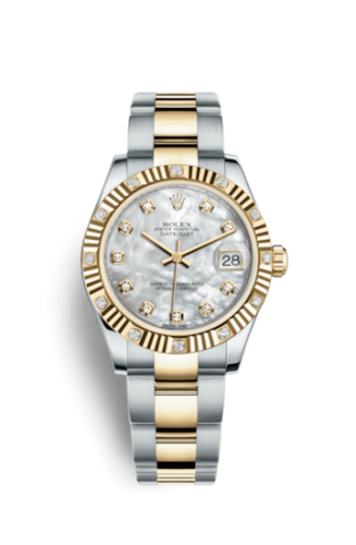 Rolex Datejust 31 Rolesor Yellow Fluted Diamond / Oyster / MOP 178313-0032