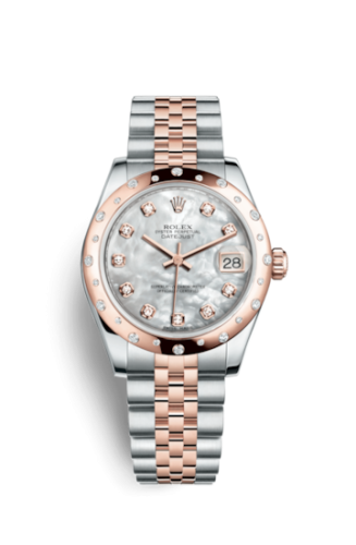 Rolex Datejust 31 Rolesor Everose Domed Diamond / Jubilee / MOP 178341-0004