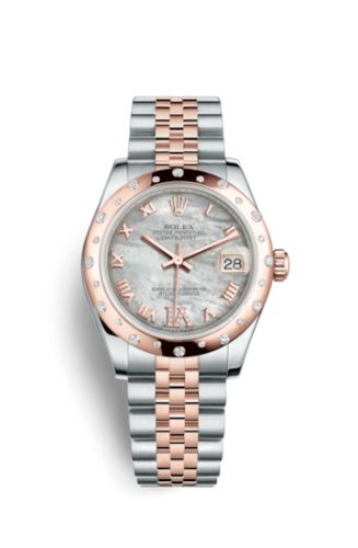 Rolex Datejust 31 Rolesor Everose Domed Diamond / Jubilee / MOP Roman 178341-0007