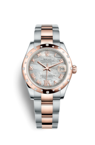 Rolex Datejust 31 Rolesor Everose Domed Diamond / Oyster / MOP Roman 178341-0012