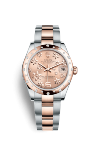 Rolex Datejust 31 Rolesor Everose Domed Diamond / Oyster / Pink Floral 178341-0013