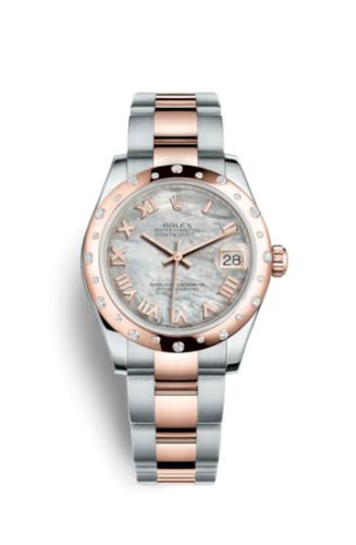 Rolex Datejust 31 Rolesor Everose Domed Diamond / Oyster / MOP Roman 178341-0014