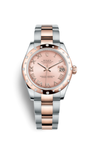 Rolex Datejust 31 Rolesor Everose Domed Diamond / Oyster / Pink Roman 178341-0016