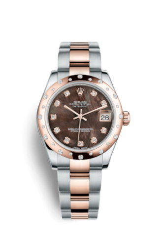 Rolex Datejust 31 Rolesor Everose Domed Diamond / Oyster / Black MOP 178341-0034