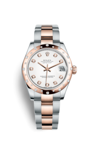 Rolex Datejust 31 Rolesor Everose Domed Diamond / Oyster / White Diamond 178341-0037