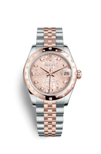 Rolex Datejust 31 Rolesor Everose Domed Diamond / Jubilee / Pink Computer 178341-0047