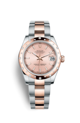 Rolex Datejust 31 Rolesor Everose Domed Diamond / Oyster / Pink 178341-0060