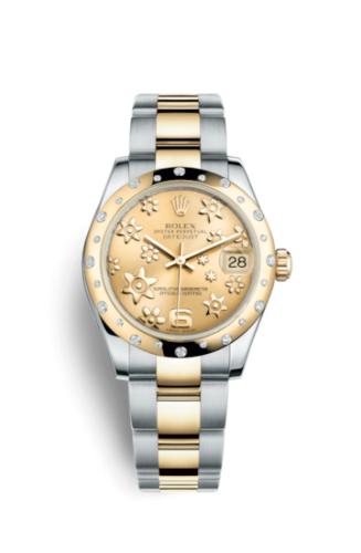 Rolex Datejust 31 Rolesor Yellow Domed Diamond / Oyster / Champagne Floral 178343-0003