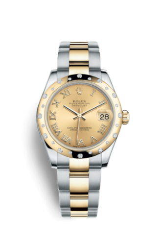 Rolex Datejust 31 Rolesor Yellow Domed Diamond / Oyster / Champagne Roman 178343-0005