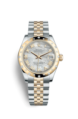 Rolex Datejust 31 Rolesor Yellow Domed Diamond / Jubilee / MOP Roman 178343-0015