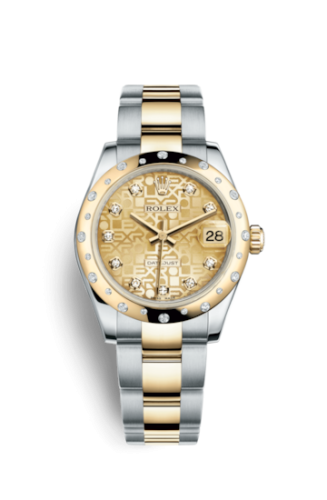 Rolex Datejust 31 Rolesor Yellow Domed Diamond / Oyster / Champagne Computer 178343-0019