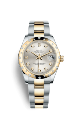Rolex Datejust 31 Rolesor Yellow Domed Diamond / Oyster / Silver Diamond 178343-0042