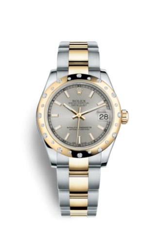 Rolex Datejust 31 Rolesor Yellow Domed Diamond / Oyster / Silver 178343-0055