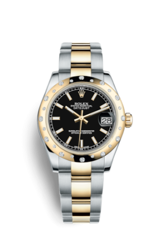 Rolex Datejust 31 Rolesor Yellow Domed Diamond / Oyster / Black 178343-0059
