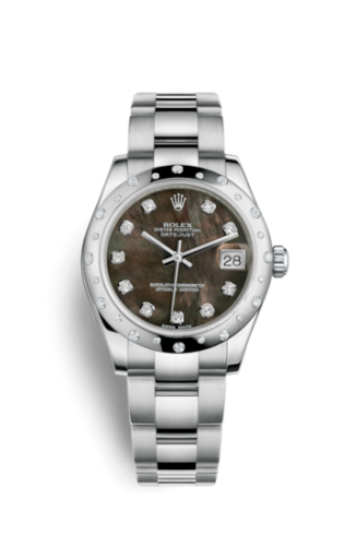 Rolex Datejust 31 Stainless Steel Domed Diamond / Oyster / Black MOP 178344-0015