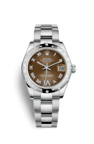 Rolex Datejust 31 Stainless Steel Domed Diamond / Oyster / Bronze - Roman 178344-0017