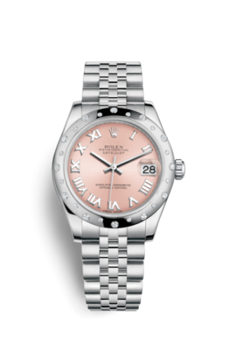 Rolex Datejust 31 Stainless Steel Domed Diamond / Jubilee / Pink - Roman 178344-0019