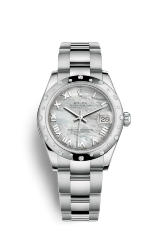 Rolex Datejust 31 Stainless Steel Domed Diamond / Oyster / MOP - Roman 178344-0027