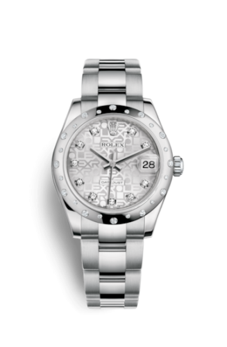 Rolex Datejust 31 Stainless Steel Domed Diamond / Oyster / Silver Computer 178344-0031