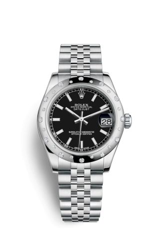 Rolex Datejust 31 Stainless Steel Domed Diamond / Jubilee / Black 178344-0044