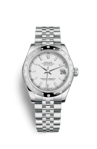 Rolex Datejust 31 Stainless Steel Domed Diamond / Jubilee / White 178344-0045