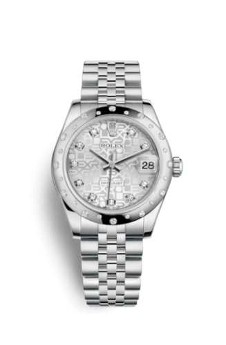 Rolex Datejust 31 Stainless Steel Domed Diamond / Jubilee / Silver Computer 178344-0059