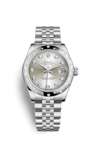 Rolex Datejust 31 Stainless Steel Domed Diamond / Jubilee / Silver - Diamond 178344-0060