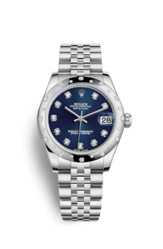 Rolex Datejust 31 Stainless Steel Domed Diamond / Jubilee / Blue - Diamond 178344-0061