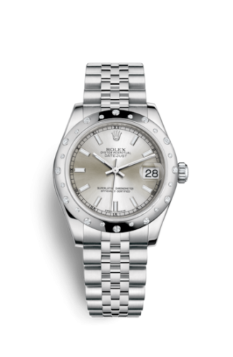 Rolex Datejust 31 Stainless Steel Domed Diamond / Jubilee / Silver 178344-0063