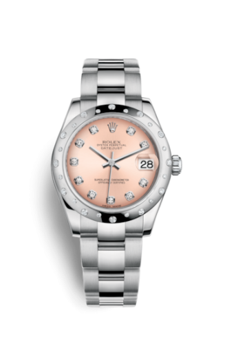 Rolex Datejust 31 Stainless Steel Domed Diamond / Oyster / Pink - Diamond 178344-0067