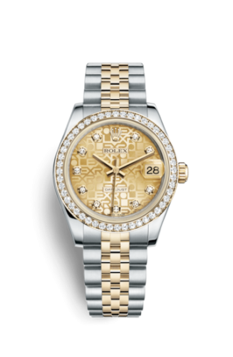 Rolex Datejust 31 Rolesor Yellow Diamond / Jubilee / Champagne Computer 178383-0002