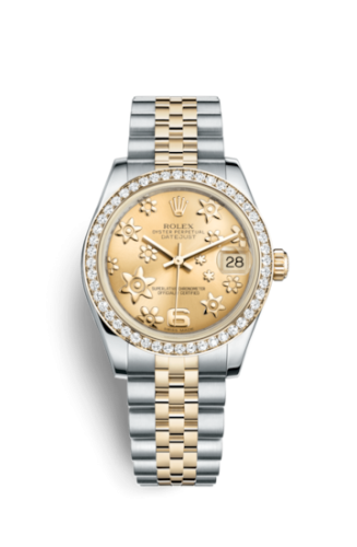 Rolex Datejust 31 Rolesor Yellow Diamond / Jubilee / Champagne Floral 178383-0006