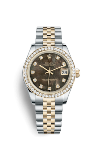 Rolex Datejust 31 Rolesor Yellow Diamond / Jubilee / Black MOP 178383-0009