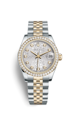 Rolex Datejust 31 Rolesor Yellow Diamond / Jubilee / Silver Computer 178383-0010